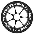 Wheels 72mm-78mm
