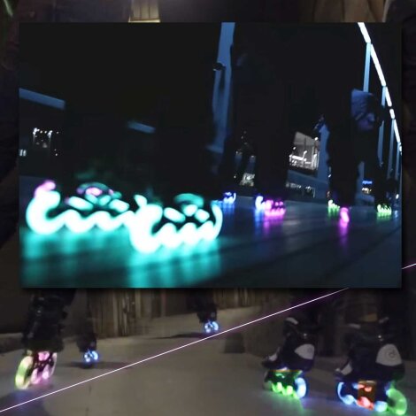 Cycle-Topshop 4PCS Luminous Light Up Roller Skate Wheels With Bearings  Roller Skates Accessories New